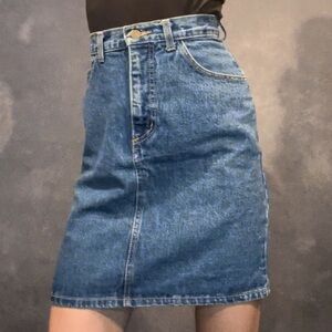 Vintage GUESS by Georges Marciano High Waisted Jean Denim Skirt Size 24 Small